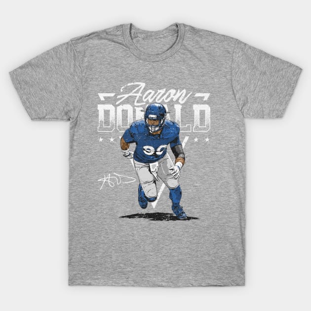 Aaron Donald Los Angeles R Triangle Name T-Shirt by MASTER_SHAOLIN